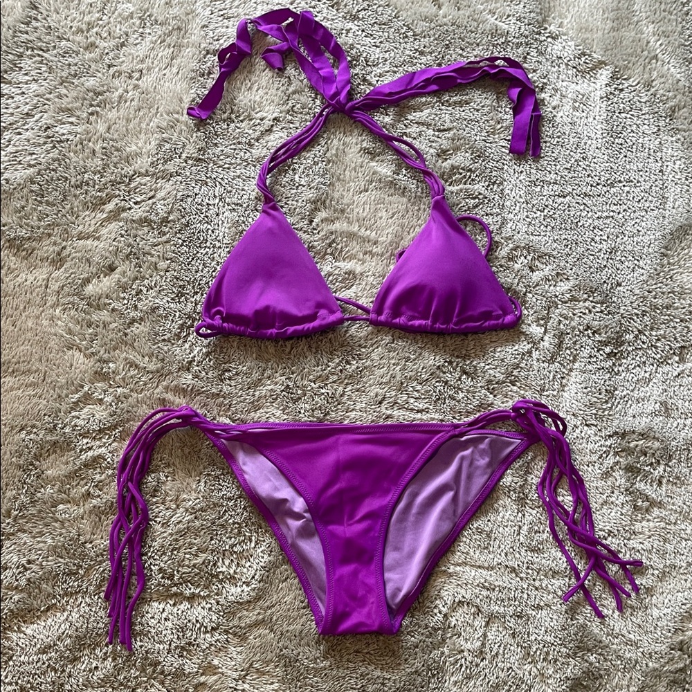 Vibrant Purple Bikini Set
